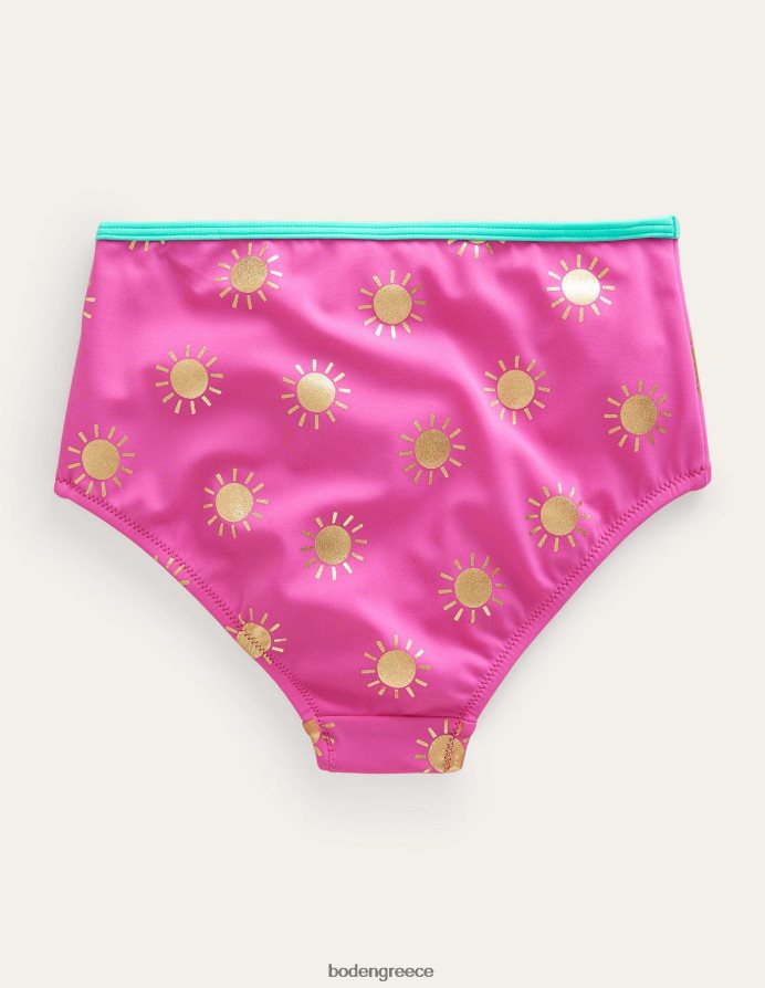 γαργαλημένους ήλιους από ροζ χρυσό φύλλο είδη ένδυσης ψηλόμεσο μπικίνι Boden μωρό 464PH83447