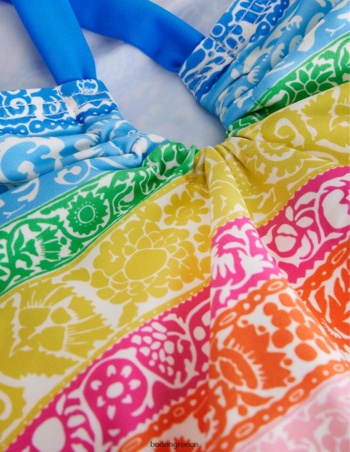 ιβουάρ & πολλαπλή ρίγα ταπετσαρίας είδη ένδυσης μαγιό με θηλιά Boden μωρό 464PH83457