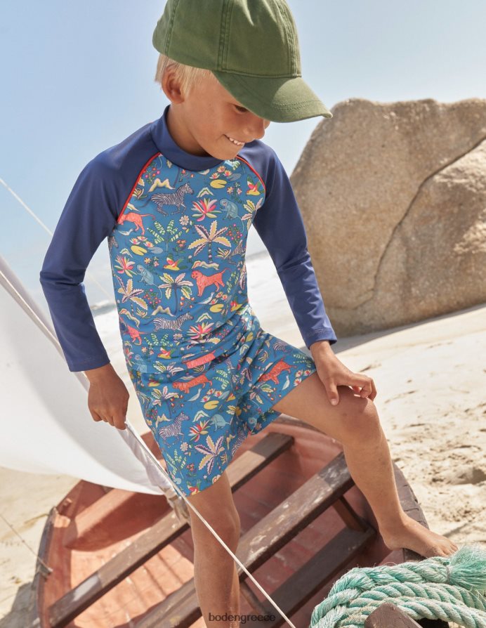 νησί μπλε τροπικός κήπος είδη ένδυσης εμπριμέ γιλέκο εξανθήματος Boden μωρό 464PH8436