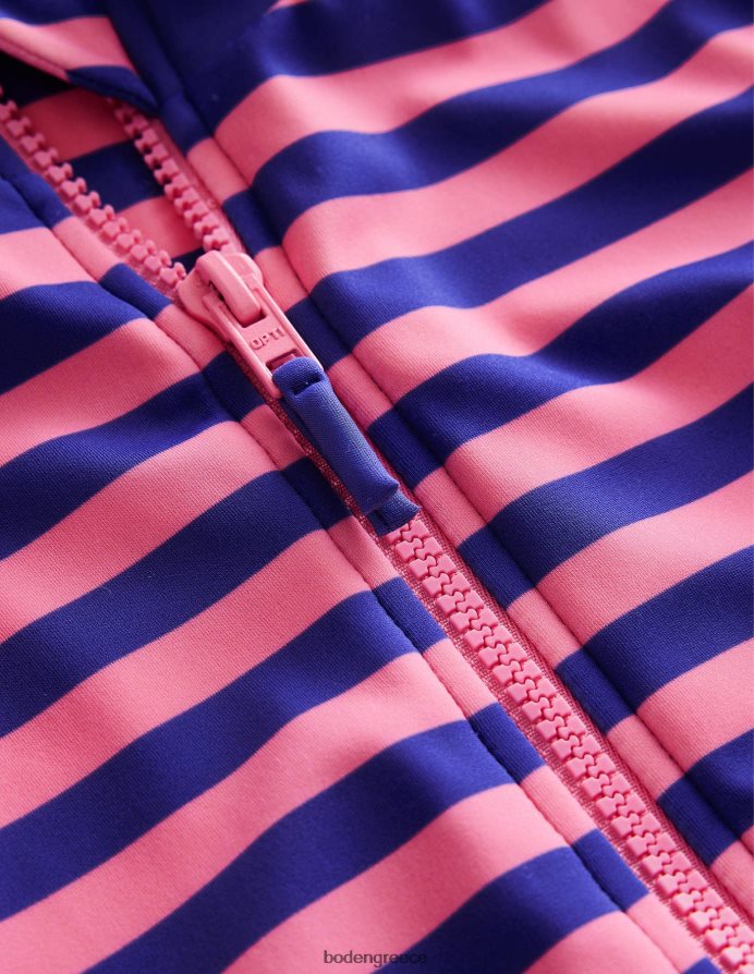 αζελέα και μπλε ρίγα είδη ένδυσης μακρυμάνικο μαγιό Boden μωρό 464PH8438