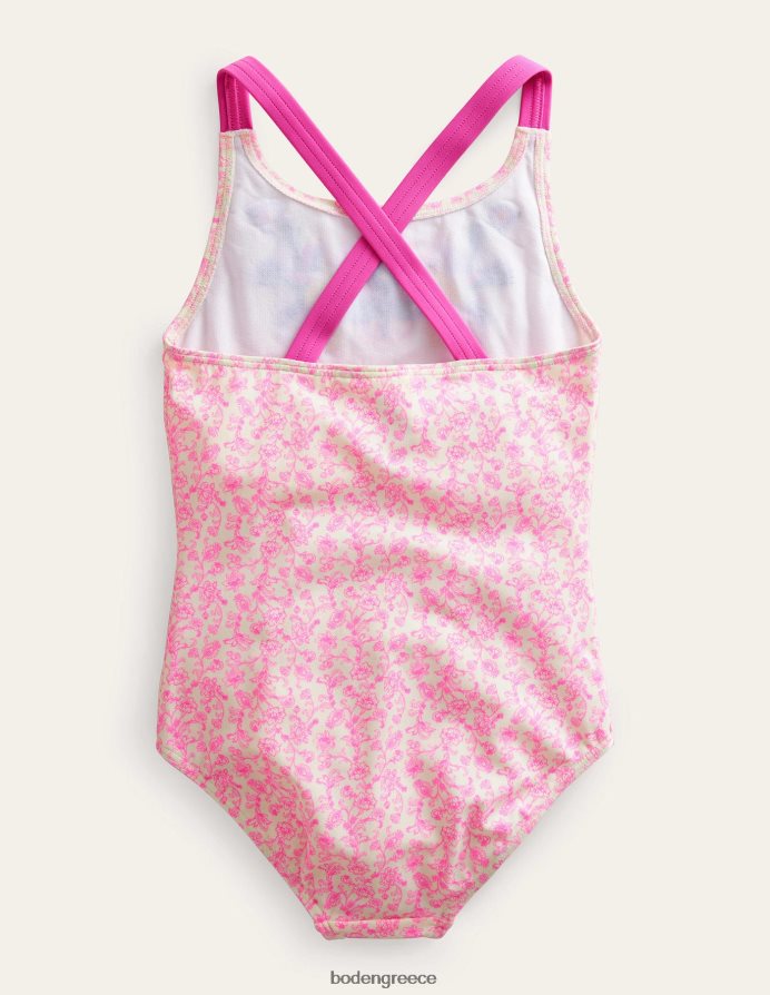 φεστιβάλ ροζ καλοκαιρινό κλήμα είδη ένδυσης κεντητό μαγιό Boden μωρό 464PH8441