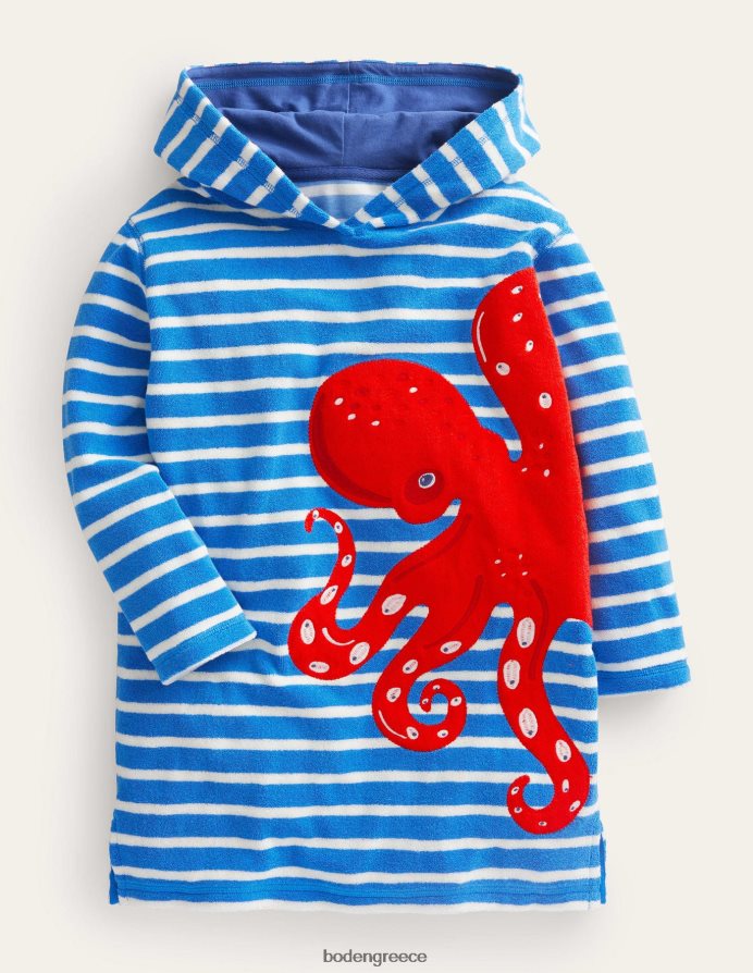 χταπόδι καμπάνα μπλε/ιβουάρ είδη ένδυσης απλικέ ριχτάρι για πετσέτα Boden μωρό 464PH8455