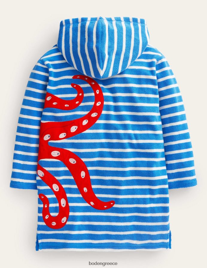 χταπόδι καμπάνα μπλε/ιβουάρ είδη ένδυσης απλικέ ριχτάρι για πετσέτα Boden μωρό 464PH8455