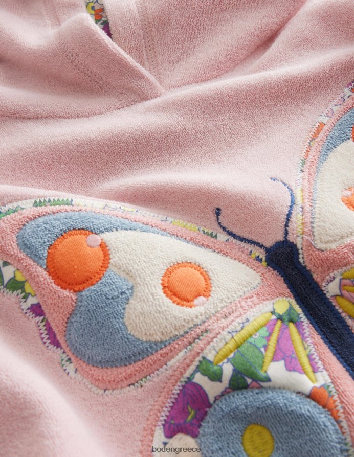 γαλλική ροζ πεταλούδα είδη ένδυσης φόρεμα με πετσέτα με λογότυπο Boden μωρό 464PH8461