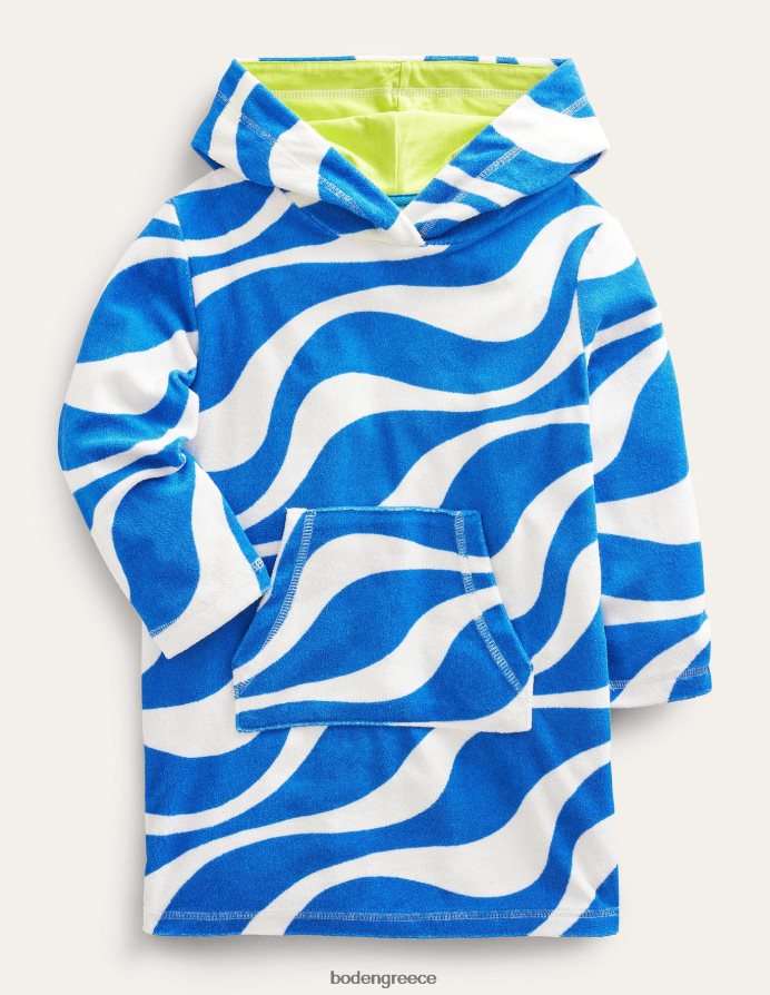μπλε κύματα καμπάνα είδη ένδυσης μοτίβο φόρεμα παραλίας Boden μωρό 464PH8471