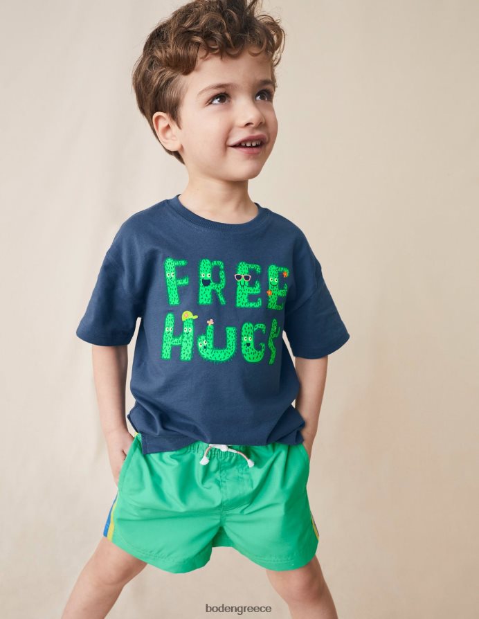 σπαράγγι είδη ένδυσης σπορ ρίγα κοντή Boden μωρό 464PH8481