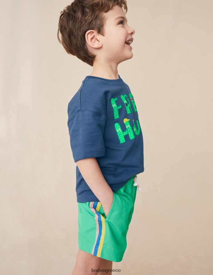 σπαράγγι είδη ένδυσης σπορ ρίγα κοντή Boden μωρό 464PH8481