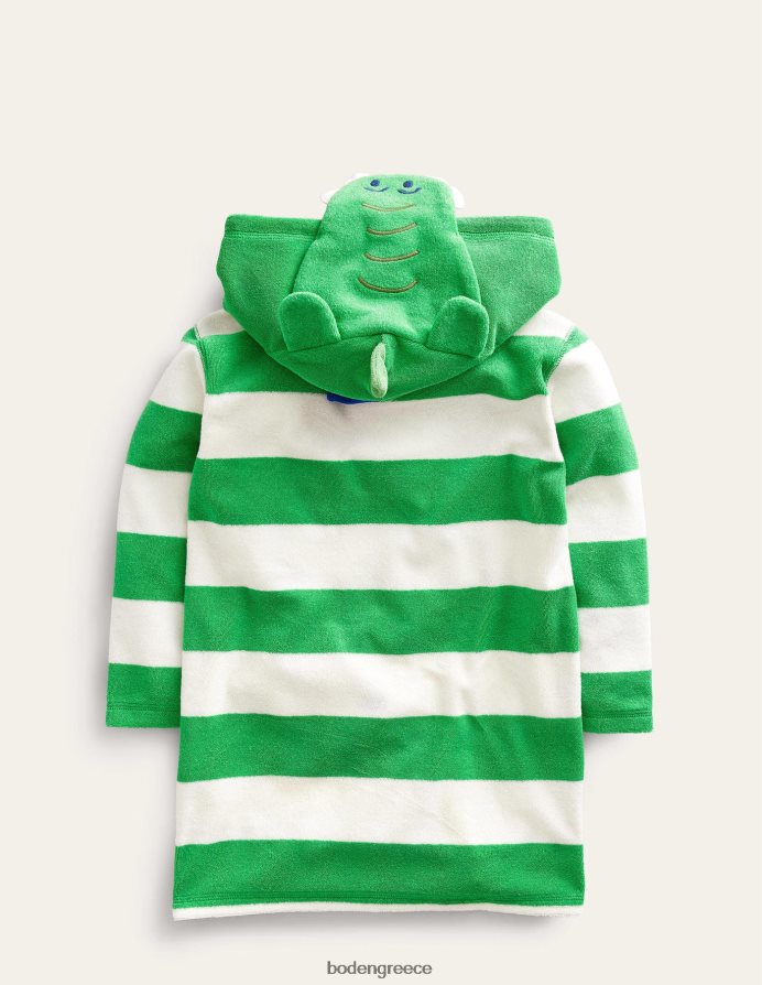 πράσινος/ιβουάρ κροκόδειλος είδη ένδυσης απλικέ ριχτάρι για πετσέτα Boden μωρό 464PH8484