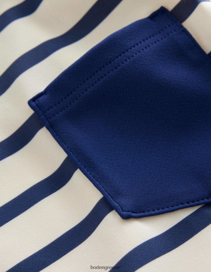 κολλεγιακό ναυτικό & ελεφαντόδοντο ρίγα είδη ένδυσης βρετονικό εξανθημένο γιλέκο Boden μωρό 464PH8489