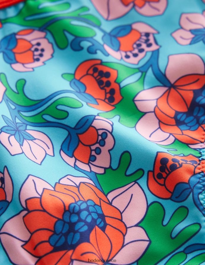 κόκκινη παπαρούνα άνοιξη ώρα floral είδη ένδυσης ψηλόμεσο μπικίνι Boden μωρό 464PH83397