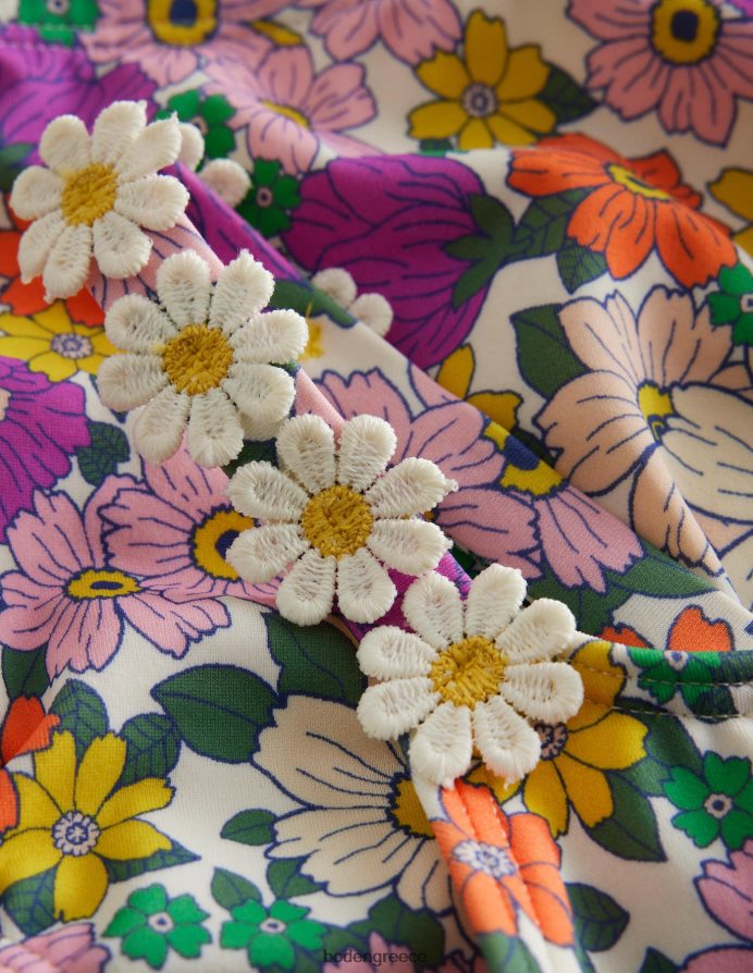 floral ιβουάρ & λαμπερή ορχιδέα είδη ένδυσης μπικίνι με λουράκι μαργαρίτα Boden μωρό 464PH8464