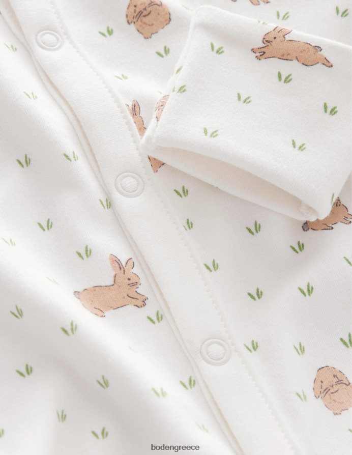 χωράφι με λαγουδάκι από ελεφαντόδοντο είδη ένδυσης έχει εμπριμέ κοστούμι ύπνου Boden μωρό 464PH83340