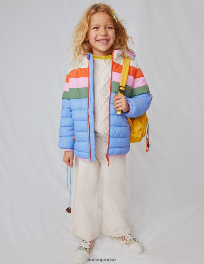 Προβηγκία μπλε ρίγα είδη ένδυσης άνετο σακάκι με επένδυση Boden μωρό 464PH83475