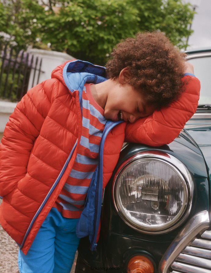 το κόκκινο είδη ένδυσης σακάκι με επένδυση Boden μωρό 464PH8546