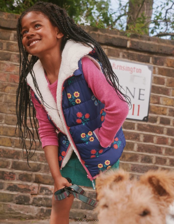 λουλούδι ναυτικού κολεγίου είδη ένδυσης αναστρέψιμο γιλέκο Boden μωρό 464PH8547