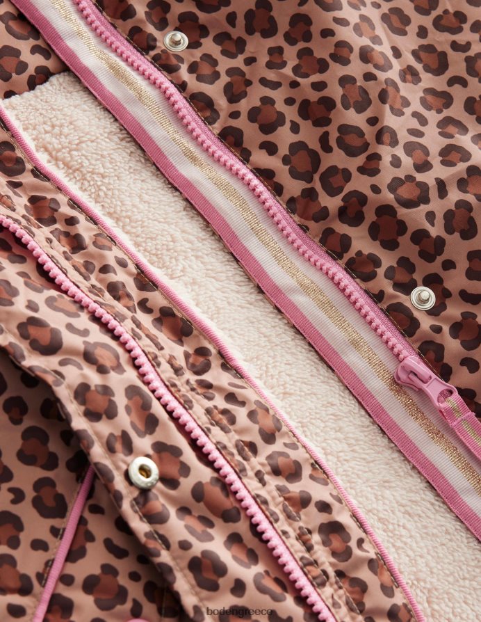 στάμπα λεοπάρ παξιμάδι είδη ένδυσης άνορακ με επένδυση σερπά Boden μωρό 464PH8552