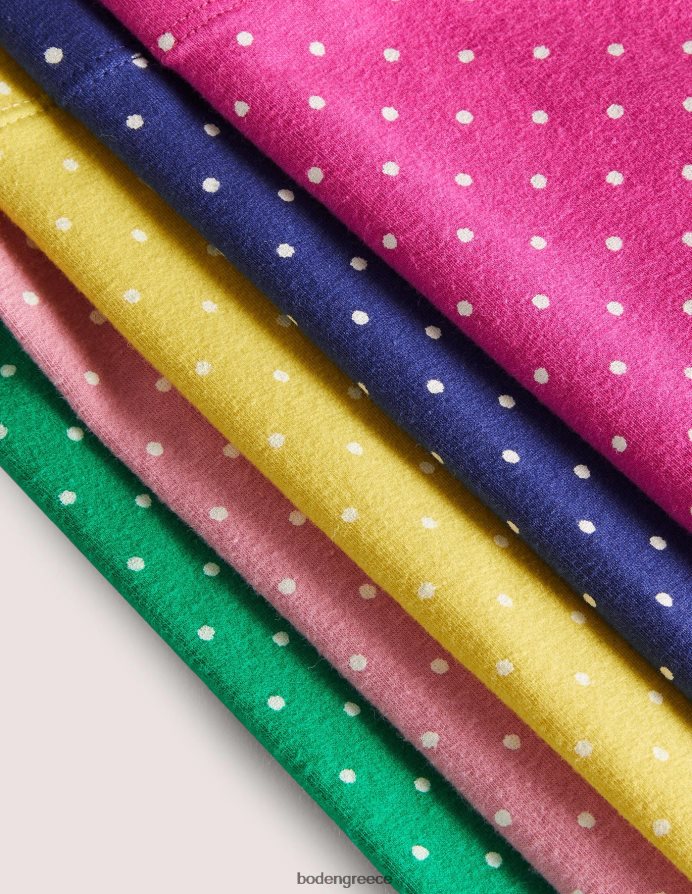 σποτ πολυ είδη ένδυσης Πολύχρωμο πουά κολάν 5 συσκευασιών Boden μωρό 464PH8505