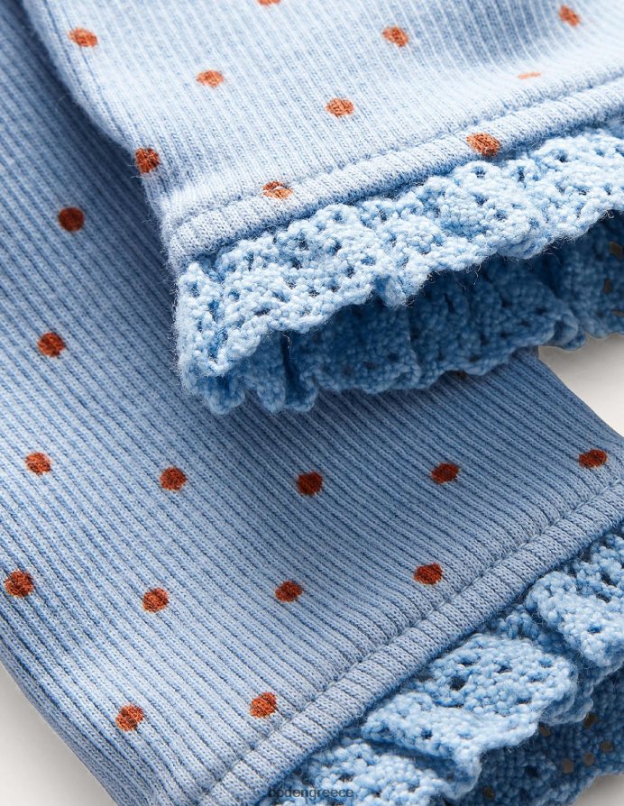 απαλό μπλε καφέ σημείο είδη ένδυσης ριμπ δαντέλα κολάν Boden μωρό 464PH83368