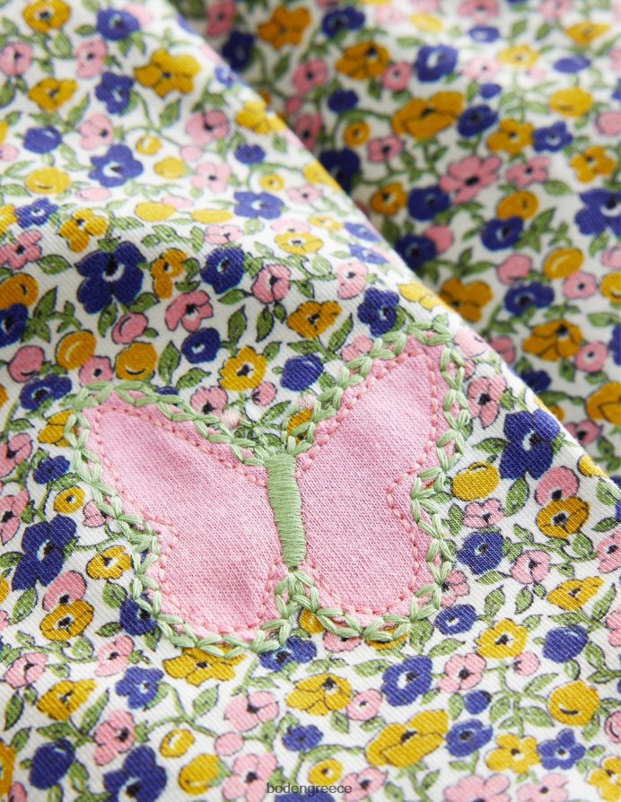 πεταλούδα πολλαπλών λουλουδιών είδη ένδυσης απλικέ κολάν Boden μωρό 464PH8499