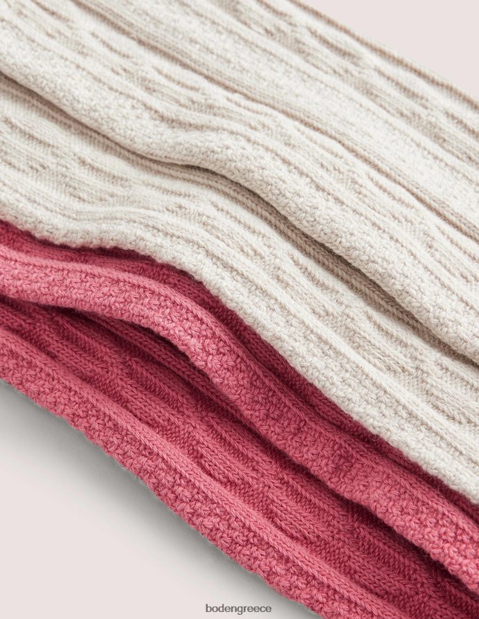 βρώμη/ροζ είδη ένδυσης καλσόν χωρίς πόδια 2 πακέτο Boden κορίτσια 464PH83141