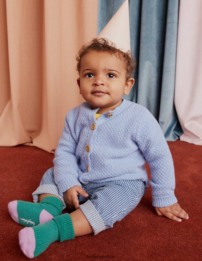 σκονισμένη μπλε μάργα είδη ένδυσης ζακέτα με χοντρή υφή Boden μωρό 464PH83443