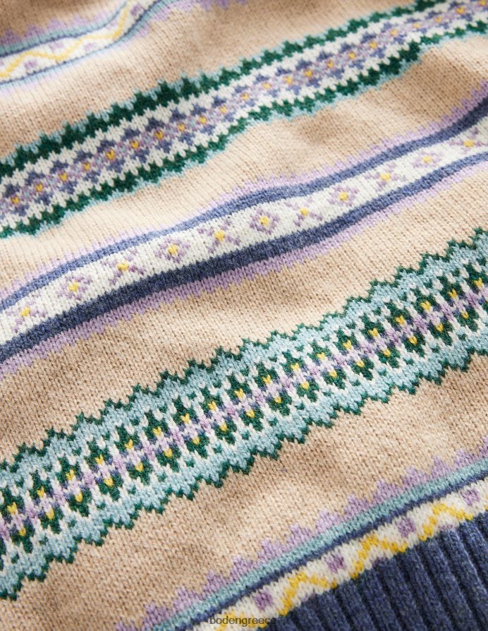 μαλακή πολλαπλή λωρίδα είδη ένδυσης Fair Isle stripe crew jumper Boden μωρό 464PH8535