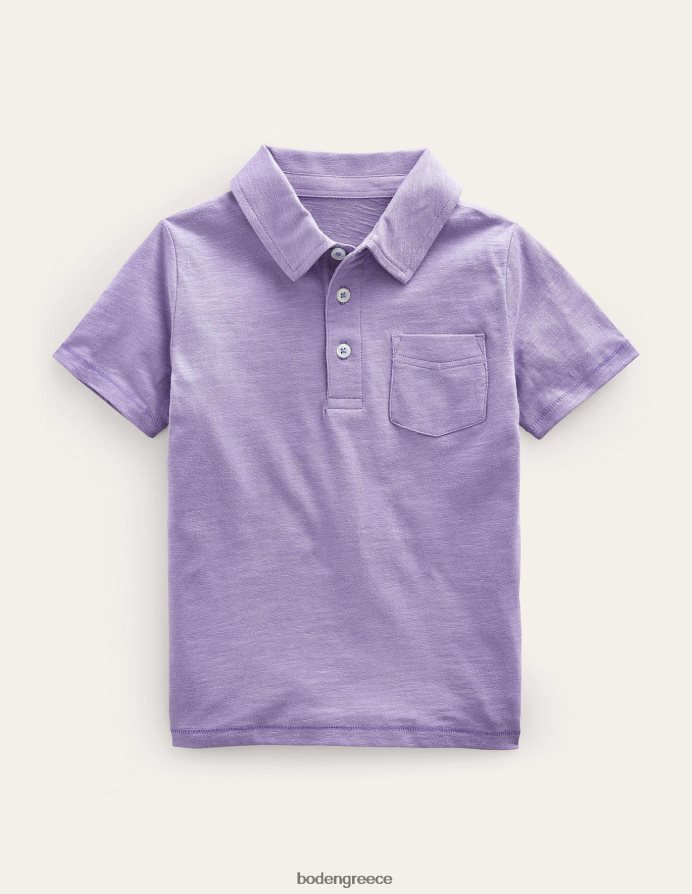 ομιχλώδης λεβάντα είδη ένδυσης μπλουζάκι πόλο με τζέρσεϊ Boden μωρό 464PH83314