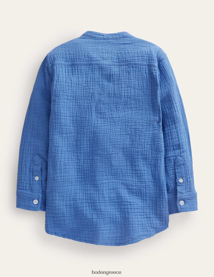 μπλε του Ντελφτ είδη ένδυσης διπλό υφασμάτινο πουκάμισο παππού Boden μωρό 464PH83323