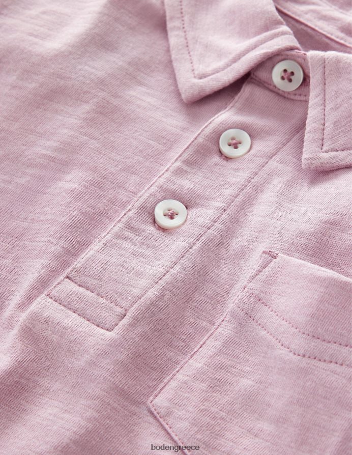 ροζ είδη ένδυσης μπλουζάκι πόλο με τζέρσεϊ Boden μωρό 464PH83324