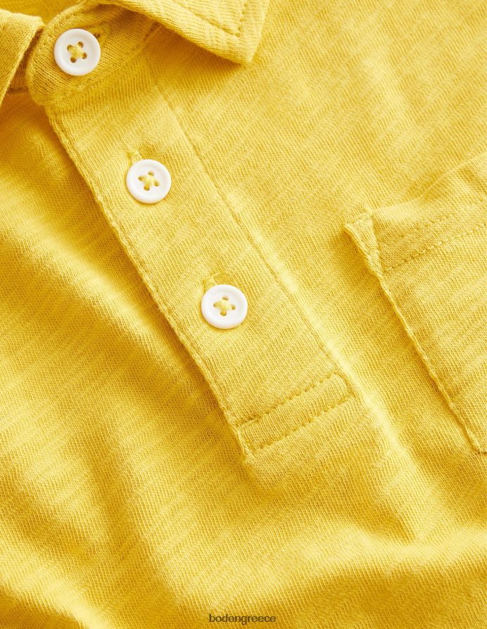 μουσταρδί κίτρινο είδη ένδυσης μπλουζάκι πόλο με τζέρσεϊ Boden μωρό 464PH83408