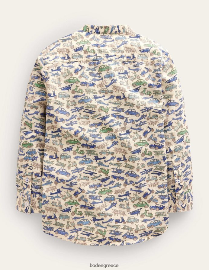 μπλε οχήματα είδη ένδυσης πουκάμισο παππού με σχέδια Boden μωρό 464PH83416