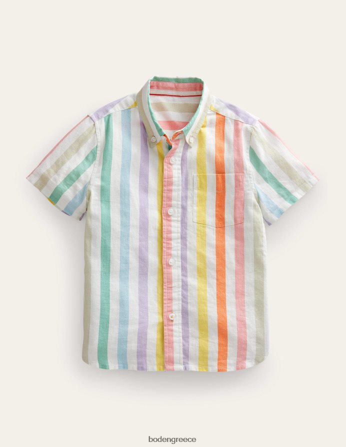 νεραγκούλα και csarite ουράνιο τόξο είδη ένδυσης βαμβακερό λινό πουκάμισο Boden μωρό 464PH83473