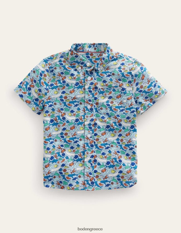 multi micro ύφαλος είδη ένδυσης βαμβακερό λινό πουκάμισο Boden μωρό 464PH83339