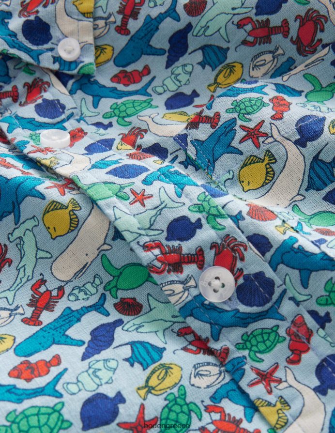 multi micro ύφαλος είδη ένδυσης βαμβακερό λινό πουκάμισο Boden μωρό 464PH83339