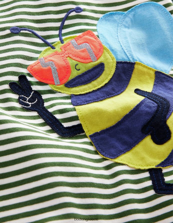 σαφάρι/ελεφαντόδοντο μέλισσα είδη ένδυσης αστεία απλικέ μπλουζάκι Boden μωρό 464PH83316