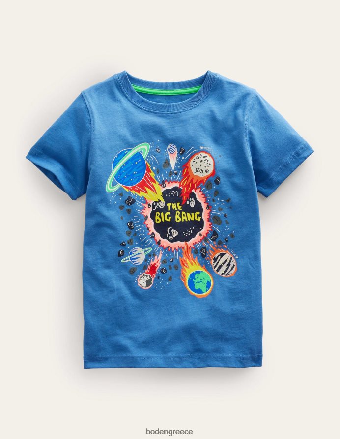 μπλε χώρο του Ντελφτ είδη ένδυσης μπλουζάκι με σλόγκαν λάμψη Boden μωρό 464PH83343