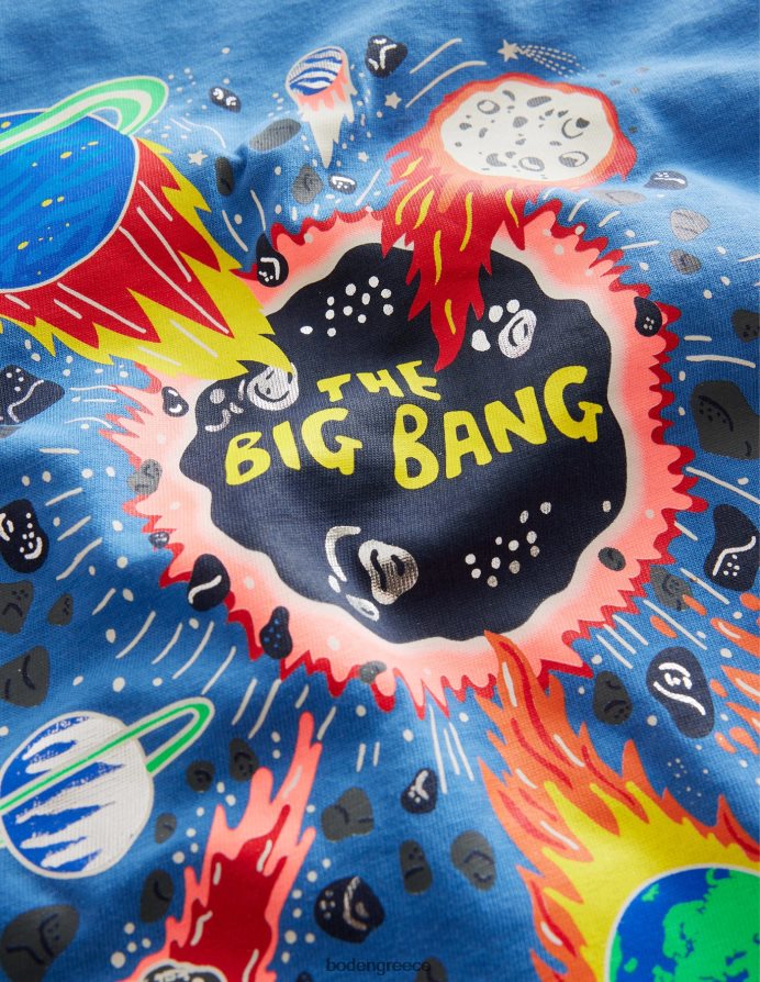 μπλε χώρο του Ντελφτ είδη ένδυσης μπλουζάκι με σλόγκαν λάμψη Boden μωρό 464PH83343