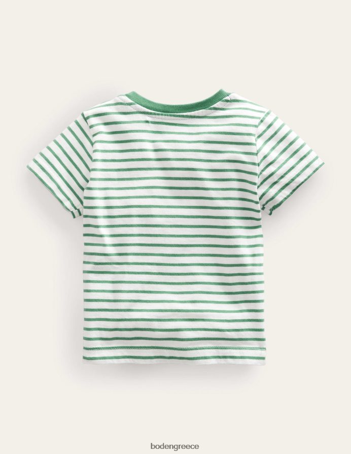 πράσινη μέλισσα από ελεφαντόδοντο/τσαρίτη είδη ένδυσης κεντητό γραφικό μπλουζάκι Boden μωρό 464PH83349