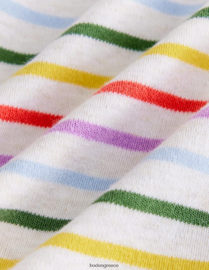 λωρίδα ουράνιου τόξου είδη ένδυσης ριγέ μπλουζάκι Boden μωρό 464PH83350