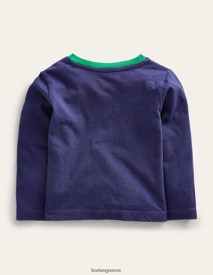 δεξιά μπλε κροκόδειλος είδη ένδυσης σηκώστε το μπλουζάκι Boden μωρό 464PH83359