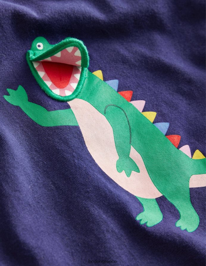 δεξιά μπλε κροκόδειλος είδη ένδυσης σηκώστε το μπλουζάκι Boden μωρό 464PH83359