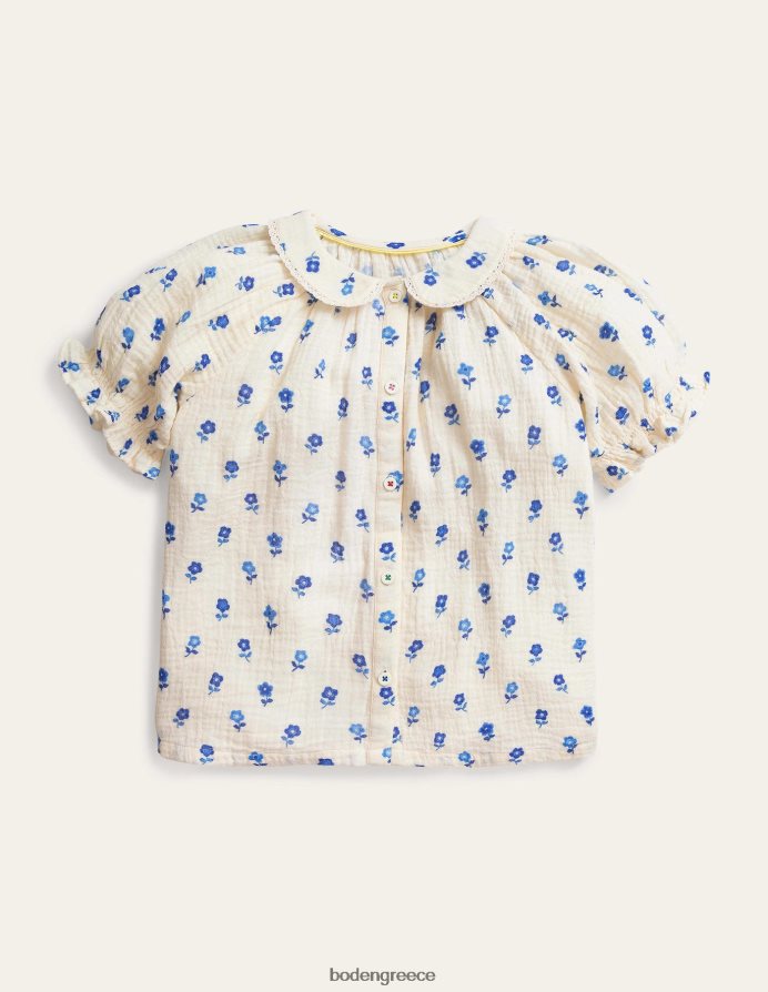 λουλούδι βανίλιας λουλουδάτο είδη ένδυσης μπλουζάκι με κοντό μανίκι Boden μωρό 464PH83390