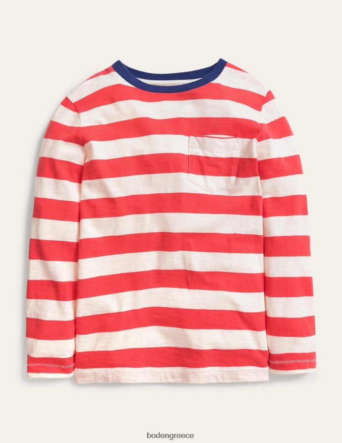 λοβό μαρμελάδας/βανίλιας είδη ένδυσης μακρυμάνικο πλυμένο μπλουζάκι Boden μωρό 464PH83412