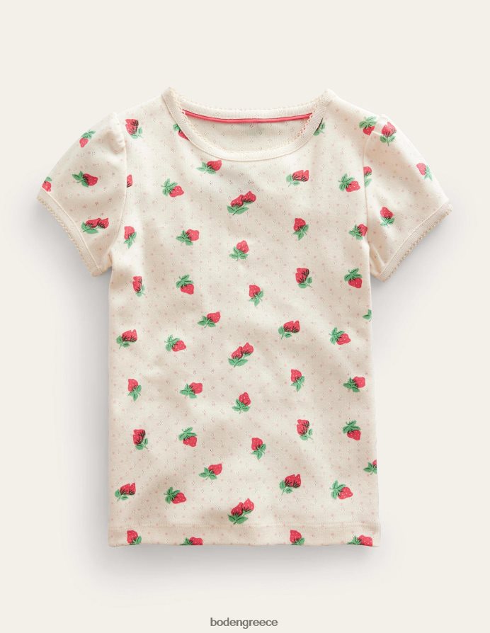 φράουλες από ελεφαντόδοντο είδη ένδυσης κοντομάνικο πουέντ Boden μωρό 464PH83423