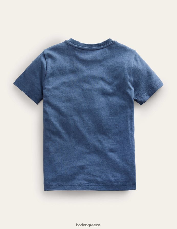 ρομπότ μπλε σαύρα είδη ένδυσης μπλουζάκι με χοντρή βελονιά Boden μωρό 464PH83424