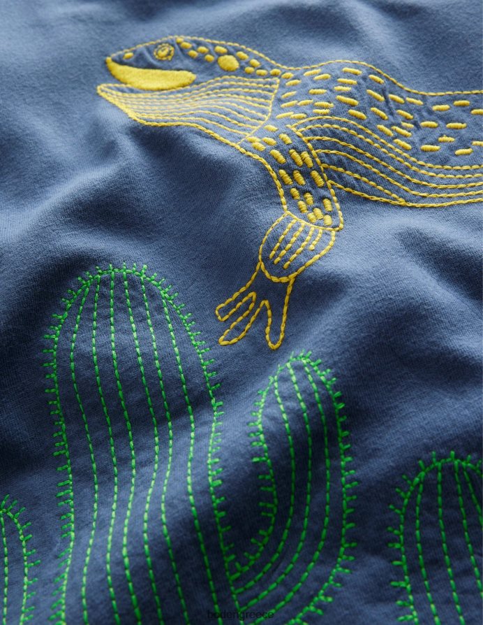 ρομπότ μπλε σαύρα είδη ένδυσης μπλουζάκι με χοντρή βελονιά Boden μωρό 464PH83424