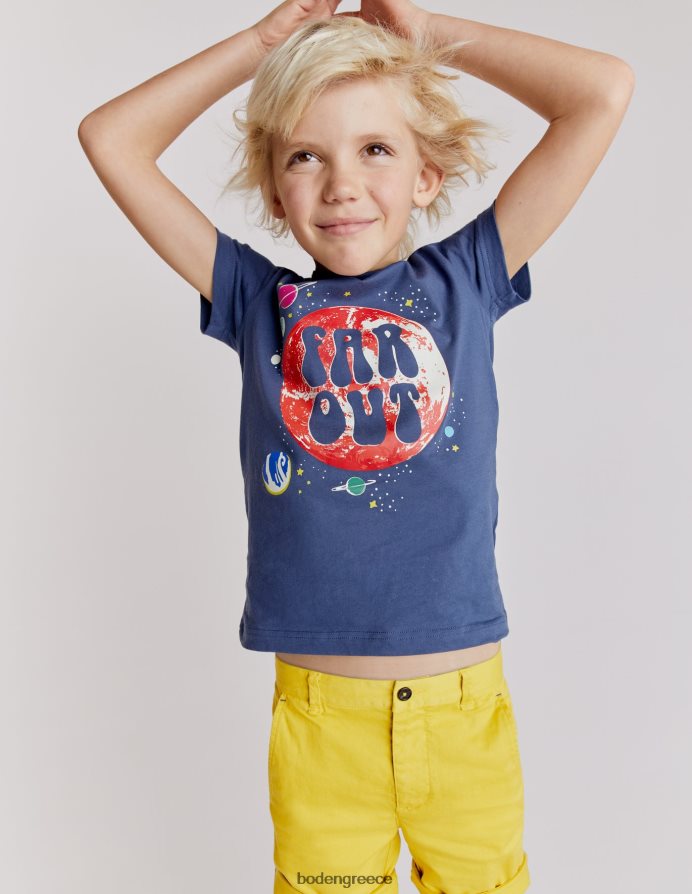 ρομπότ μπλε χώρο είδη ένδυσης μπλουζάκι με σλόγκαν λάμψη Boden μωρό 464PH83436