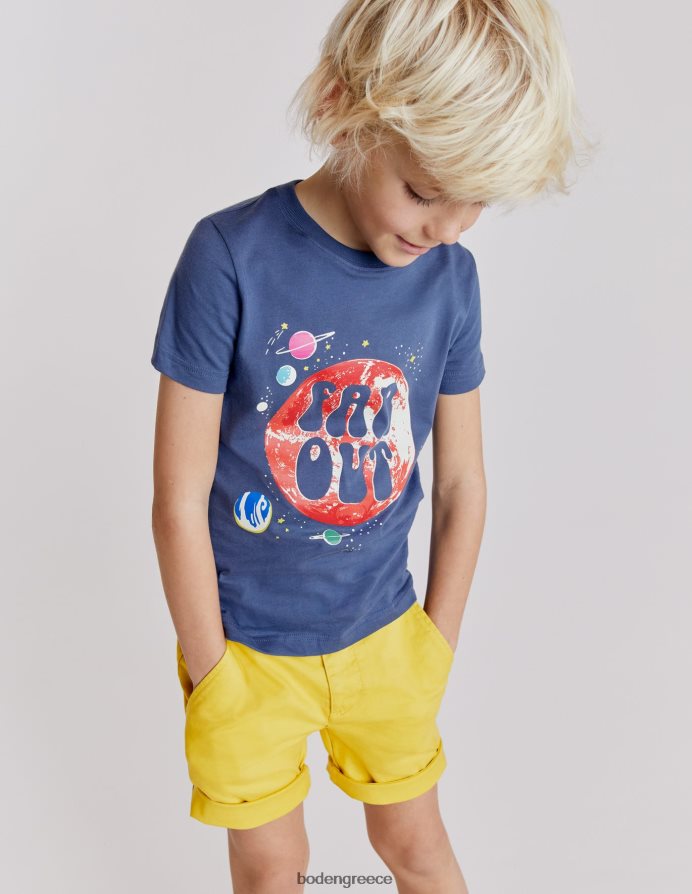 ρομπότ μπλε χώρο είδη ένδυσης μπλουζάκι με σλόγκαν λάμψη Boden μωρό 464PH83436