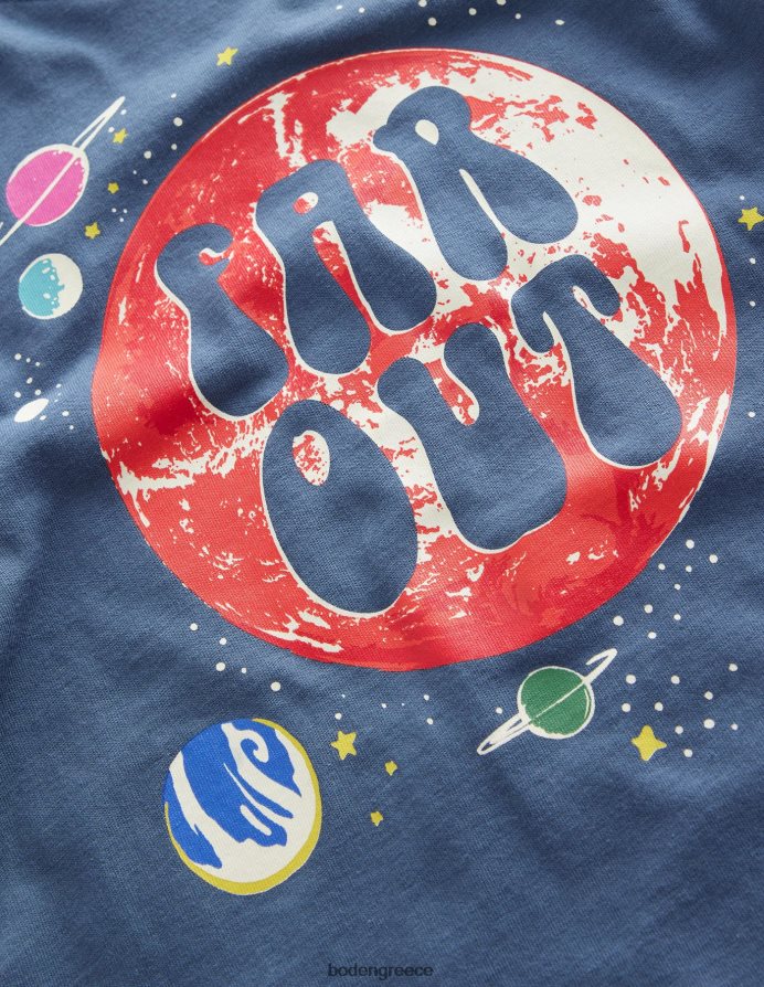 ρομπότ μπλε χώρο είδη ένδυσης μπλουζάκι με σλόγκαν λάμψη Boden μωρό 464PH83436