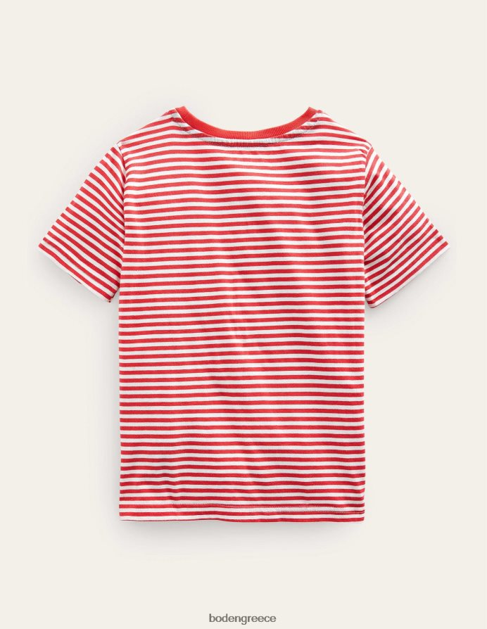 μαρμελάδα/ιβουάρ ινδικό χοιρίδιο είδη ένδυσης αστεία απλικέ μπλουζάκι Boden μωρό 464PH83441